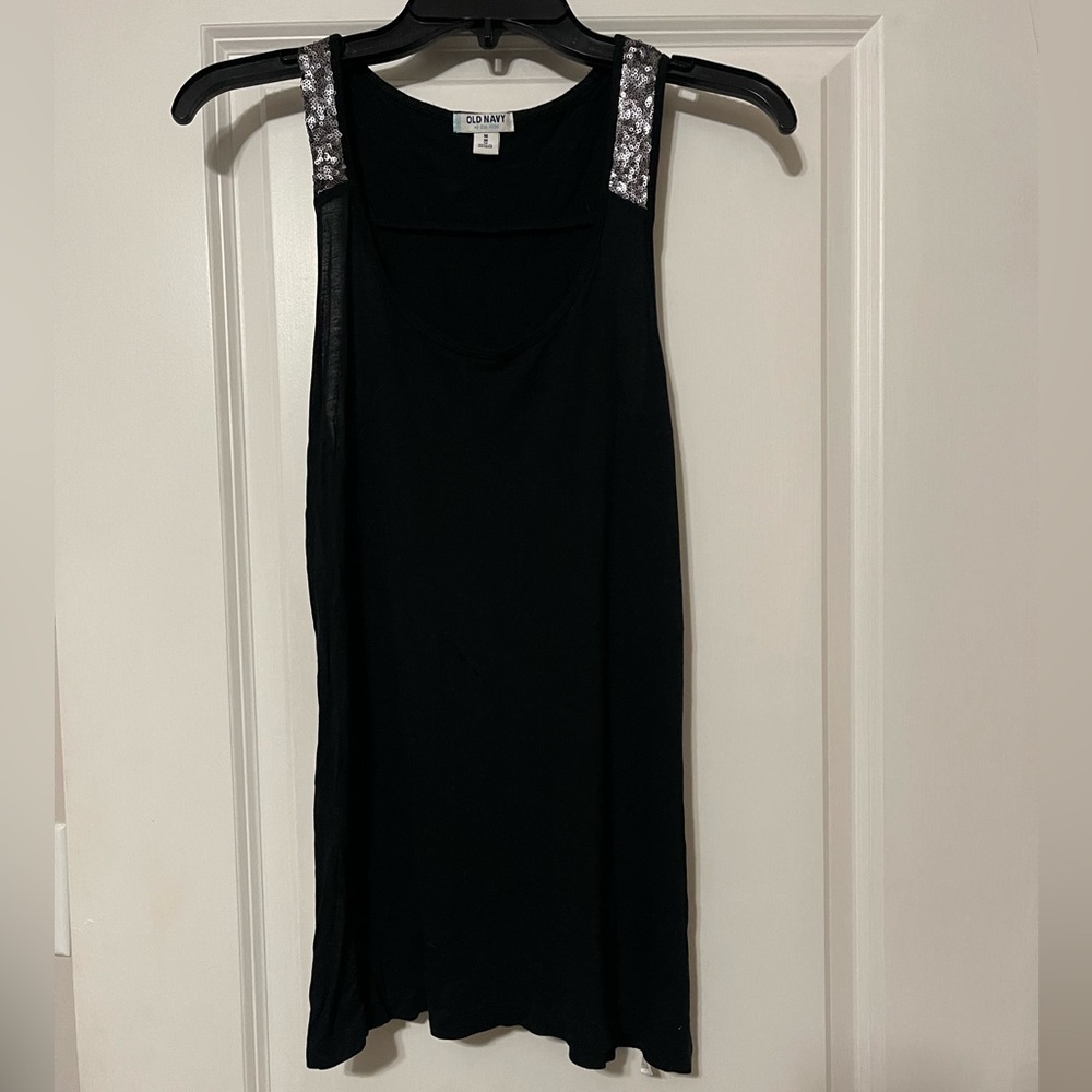Black beaded tank